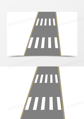 手绘卡通灰色人形横道素材