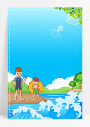 珍爱生命预防溺水安全教育公益宣传背景