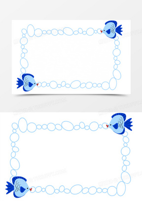鱼边框图片素材