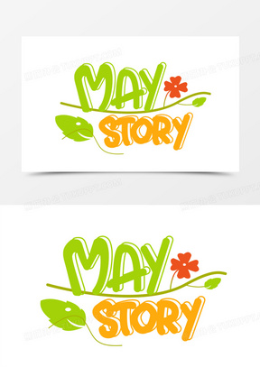 五月maystory英文字体设计