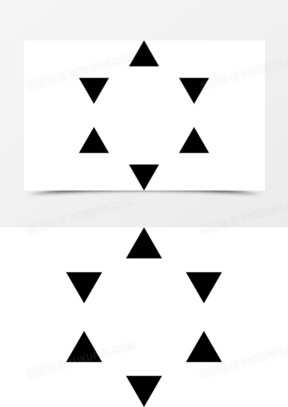 星的六个小三角形图标