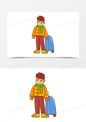 行李箱卡通图片素材