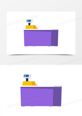 卡通手绘收银台免抠素材