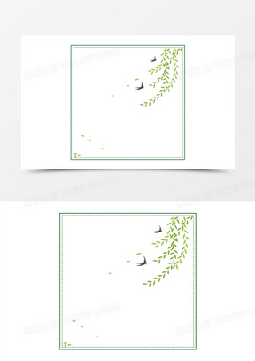 柳树边框图片素材