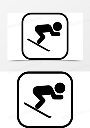 冬奥会项目滑雪图标图片