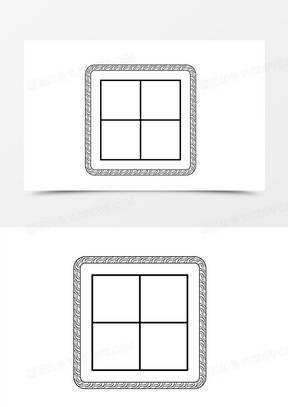 带花边的田字格模板图片