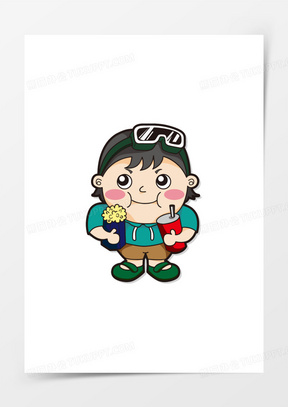 爆米花卡通图片素材