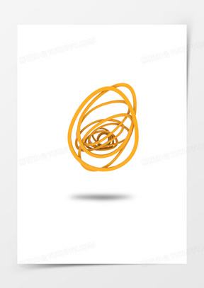 黄色绳索条状装饰物