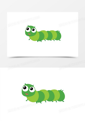 卡通手绘毛毛虫元素