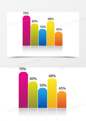 231圆形彩色数据比例图表合集633指针数据比例图表00手绘楼台比例设计
