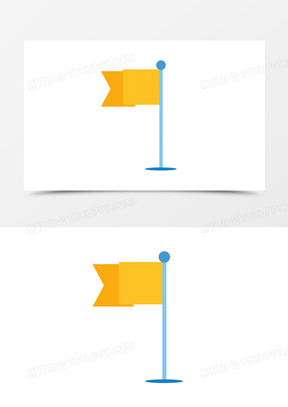 卡通手绘彩色卡通标杆免抠素材