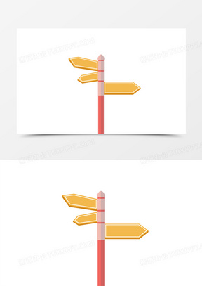 卡通手绘简约标杆元素