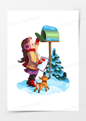 收到信件20背景 浴室 概念的30小动物狗狗卡通绘画免抠素材30小动物