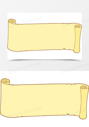 卡通卷轴图片素材