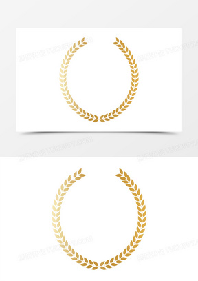 金色麦穗边框素材