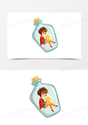 玻璃瓶图片卡通可爱
