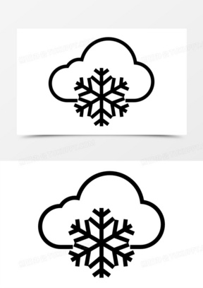 下雪的天气图标简笔画图片
