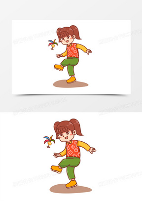 踢毽子图片素材