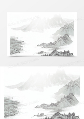 山水画素材图片高清无水印