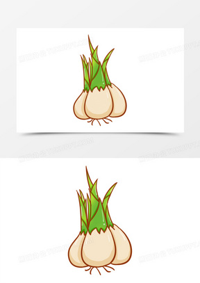 大蒜卡通图片素材