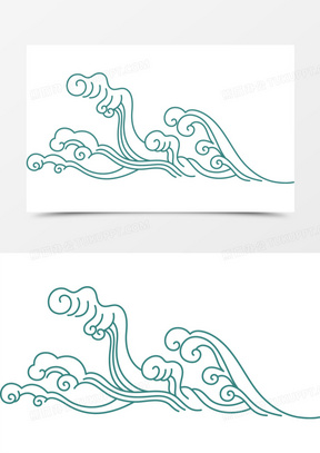 大浪花古典水纹