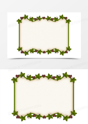 花边 手绘 花丛 边框 底纹90藤蔓边框338手绘卡通植物花卉的边框60