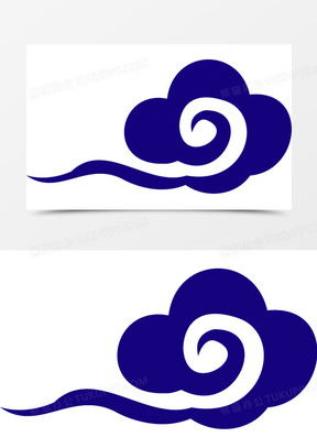 蓝色祥云彩云图标