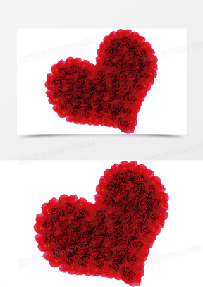 玫瑰花花瓣爱心