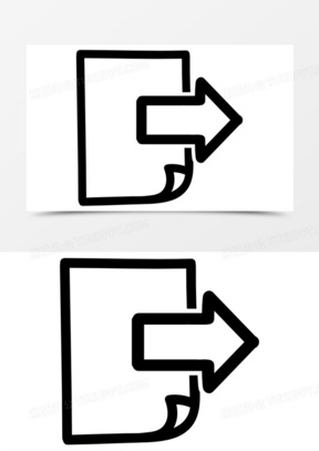 下一页手绘的符号图标