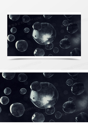 黑色透明气泡海报背景