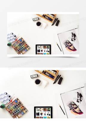 白色简约颜料壁纸