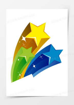 彩色五角星图片素材