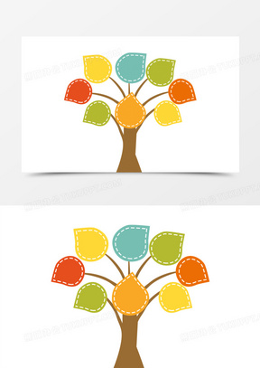 2299扁平简约树状思维导图ppt元素141手绘矢量树状思维导元素713手绘