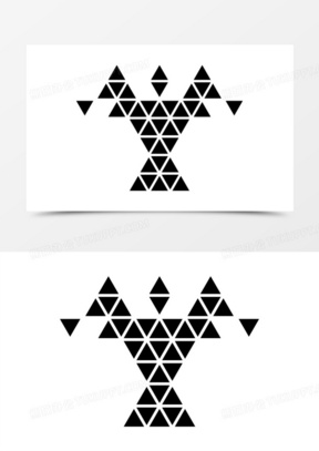 多边形的鸟小三角形图标