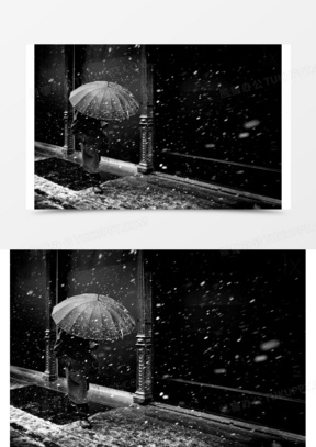 黑色雨伞图片唯美高清