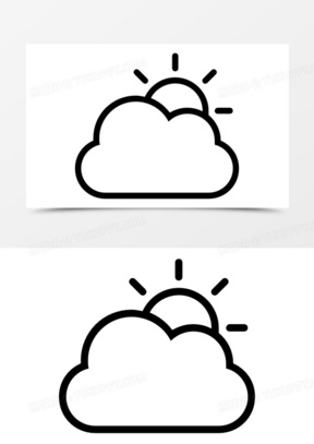 阴天天气概述符号界面图标