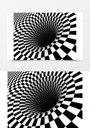 漩涡黑白格图片素材