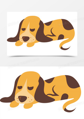 可爱的小狗矢量图