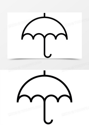 10雨滴和伞图标100简约防水伞图标元素200手绘可爱防雨速干伞图标素材