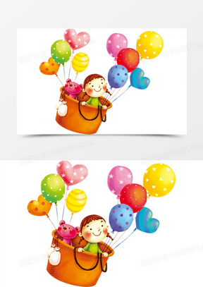 六一儿童节61气球卡通梦想