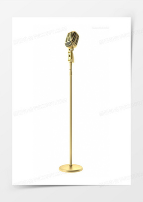 金色的麦克风素材
