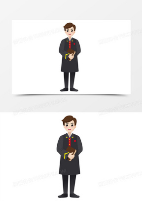 卡通手绘律师形象元素