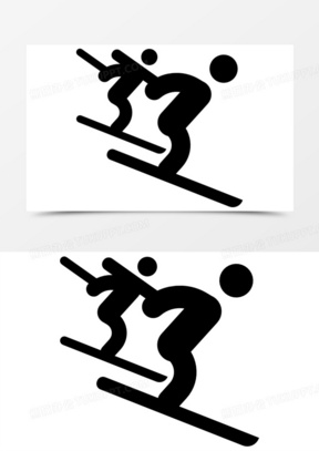 运动线条图标滑雪图片