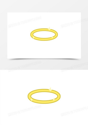 手绘天使光环装饰元素