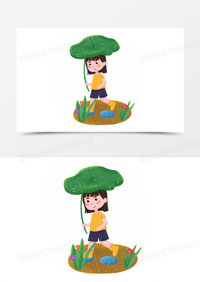 卡通雨图片素材