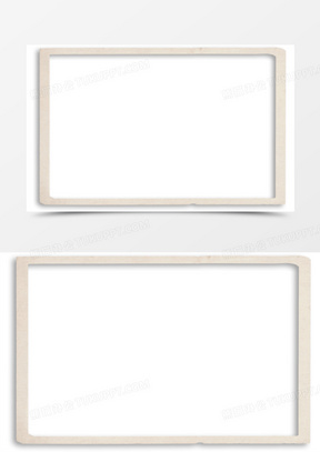 白色长方形立体边框