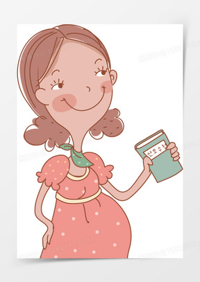 孕妇卡通图片素材