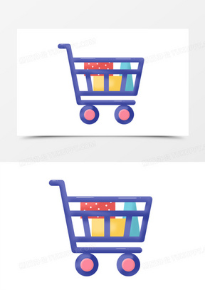 购物车卡通图片素材