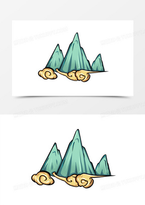 卡通山峰图片素材