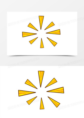 放射卡通装饰元素